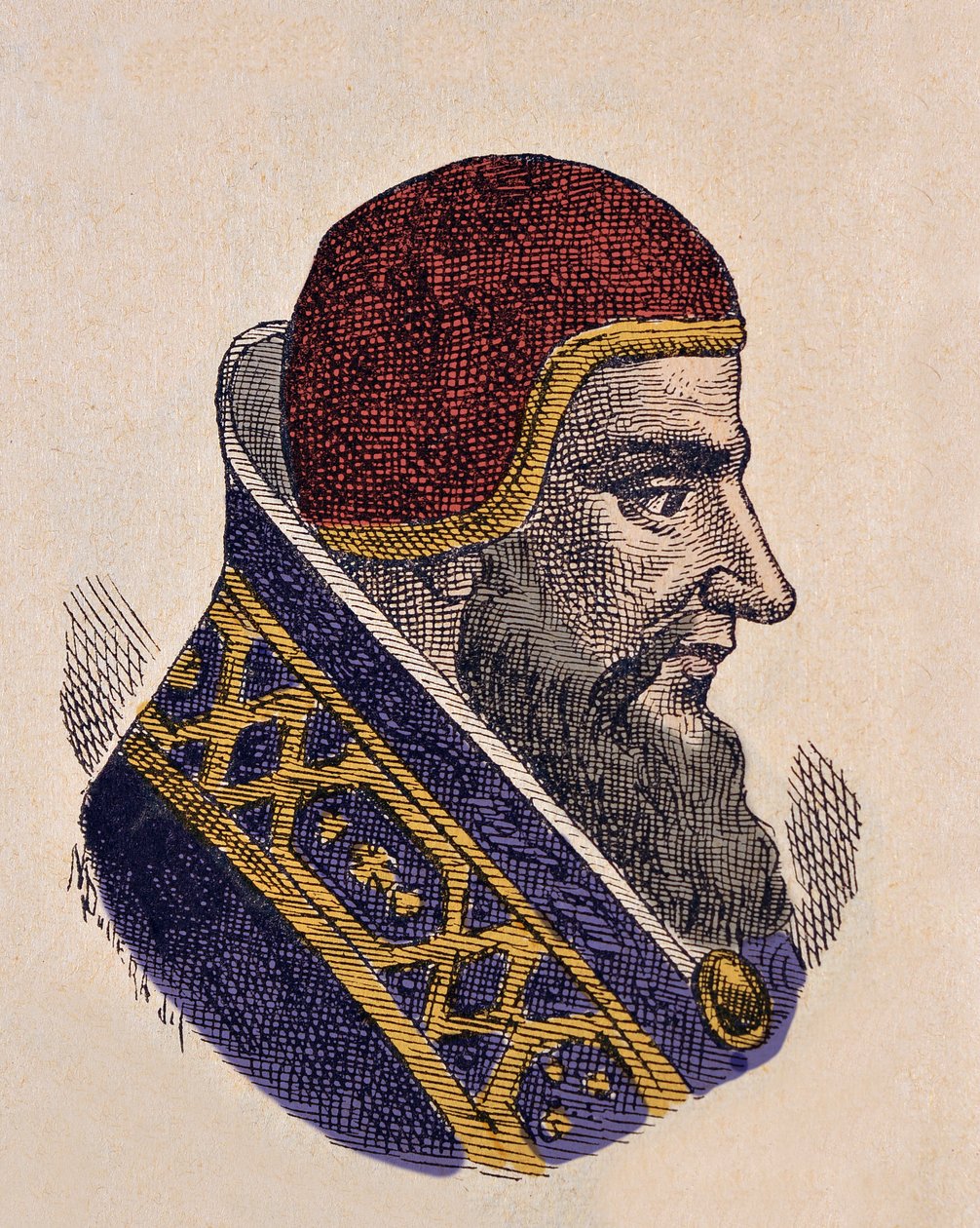 Portrett av pave Damasus II (1048) av Italian School