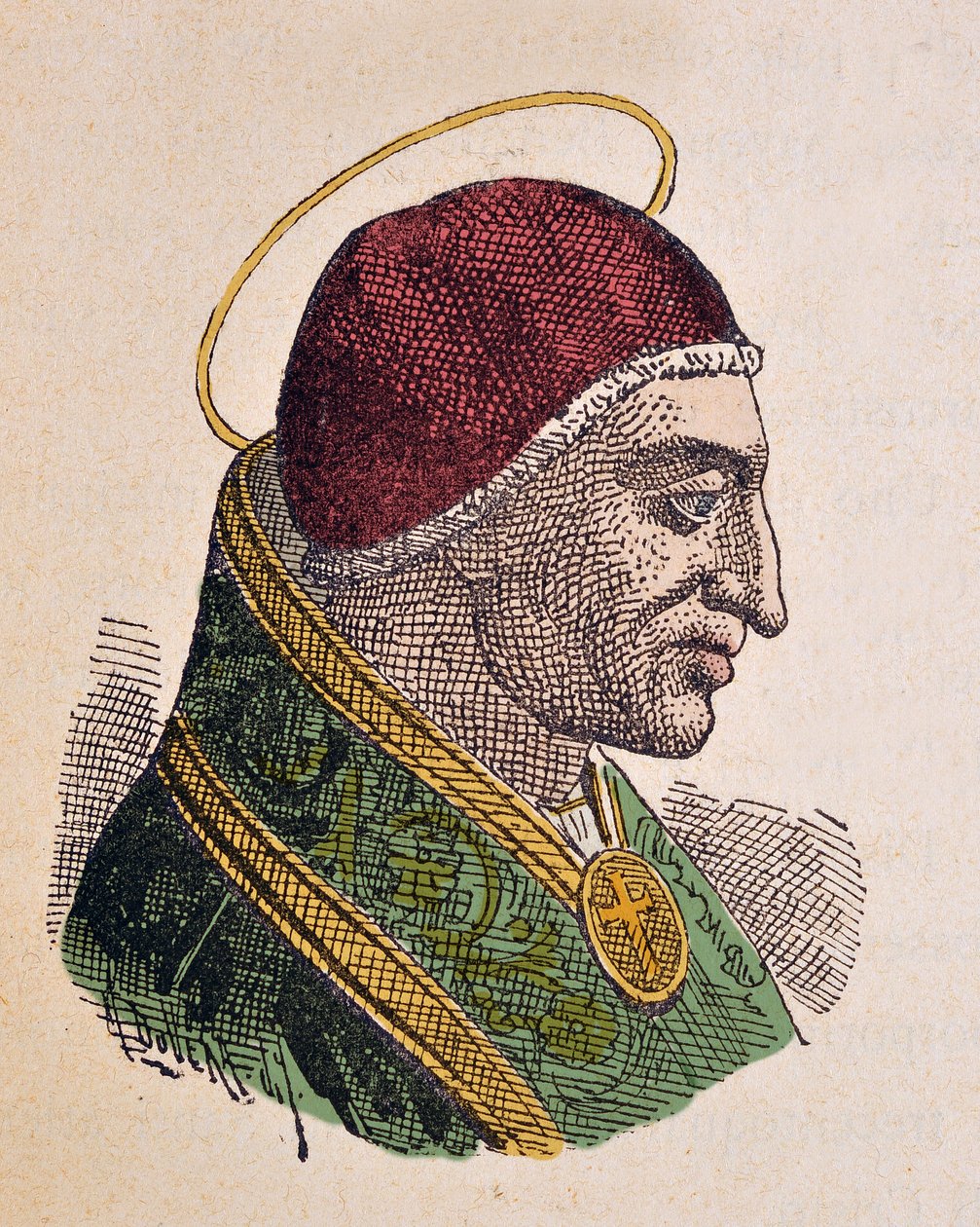 Portrett av paven Denys (Dionysius eller Dionisio) (259-268) av Italian School