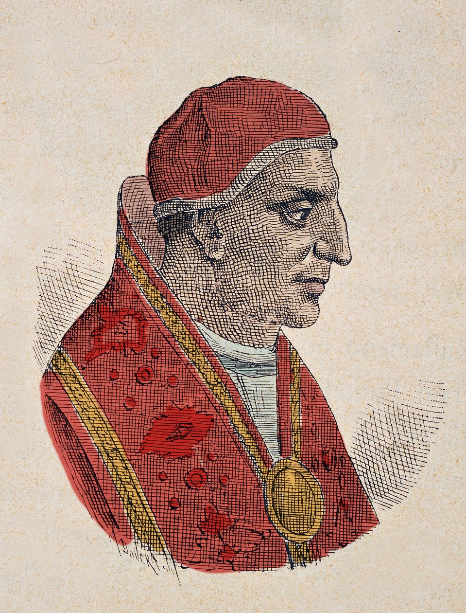 Portrett av pave Etienne III (Stephen, stefano eller Stephanus) (768-772) av Italian School