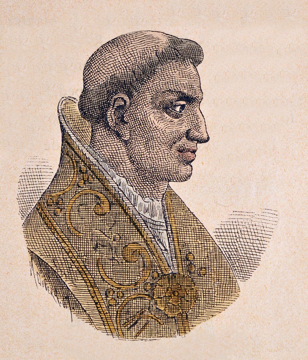 Portrett av pave Etienne II (Stephen, stefano eller Stephanus) (752-757) av Italian School