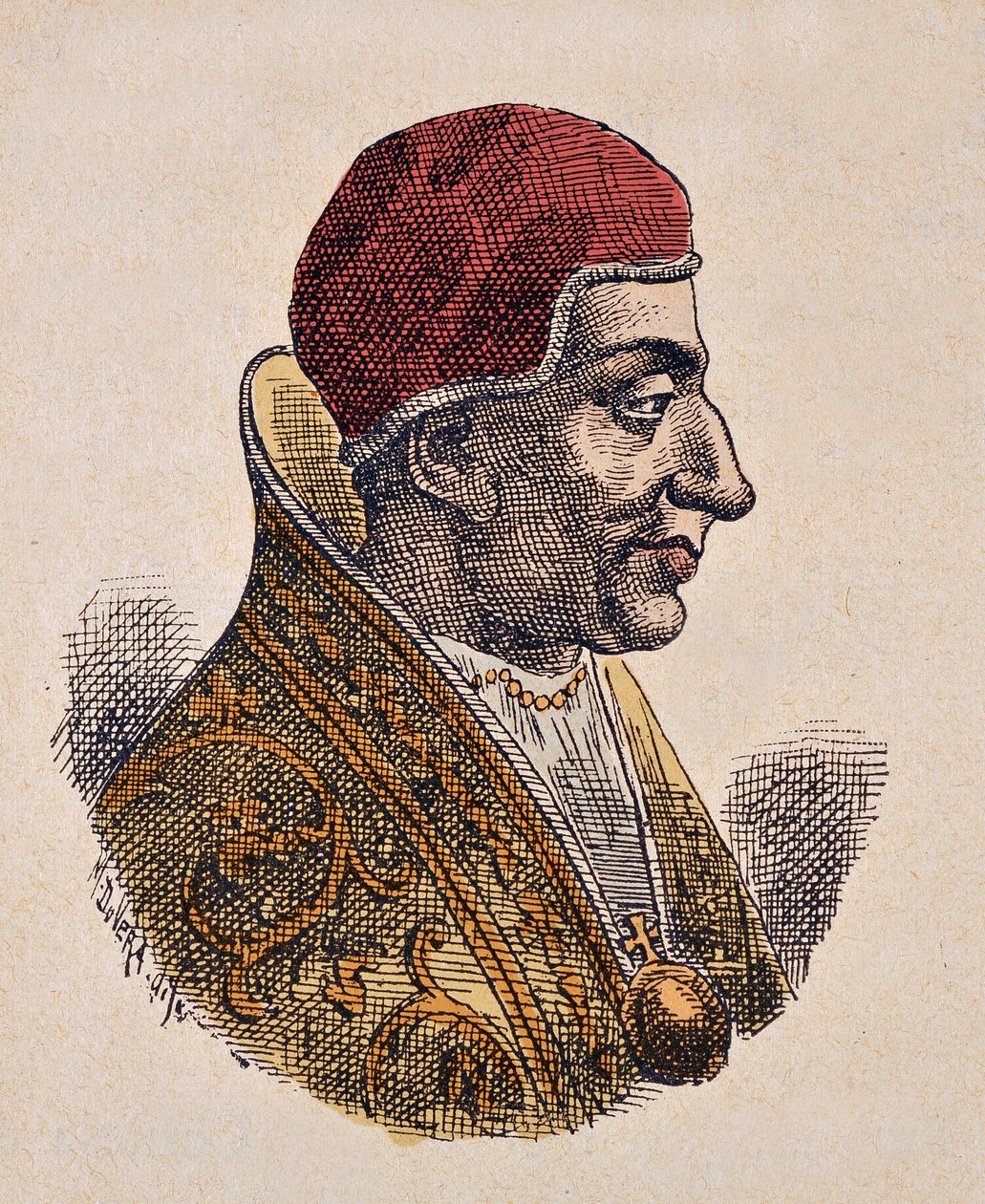 Portrett av pave Etienne IV (Stephen, stefano eller Stephanus) (816-817) av Italian School