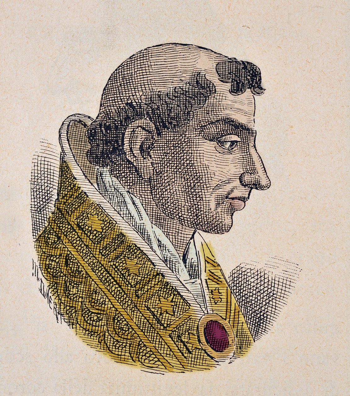 Portrett av paven Etienne VII (Stephen, stefano eller Stephanus) (927-931) av Italian School