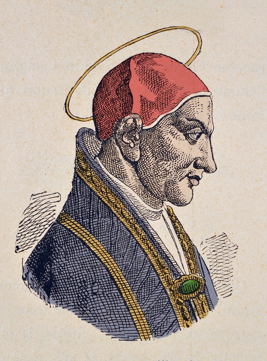 Portrett av paven Felix III (Felice) (483-492) av Italian School