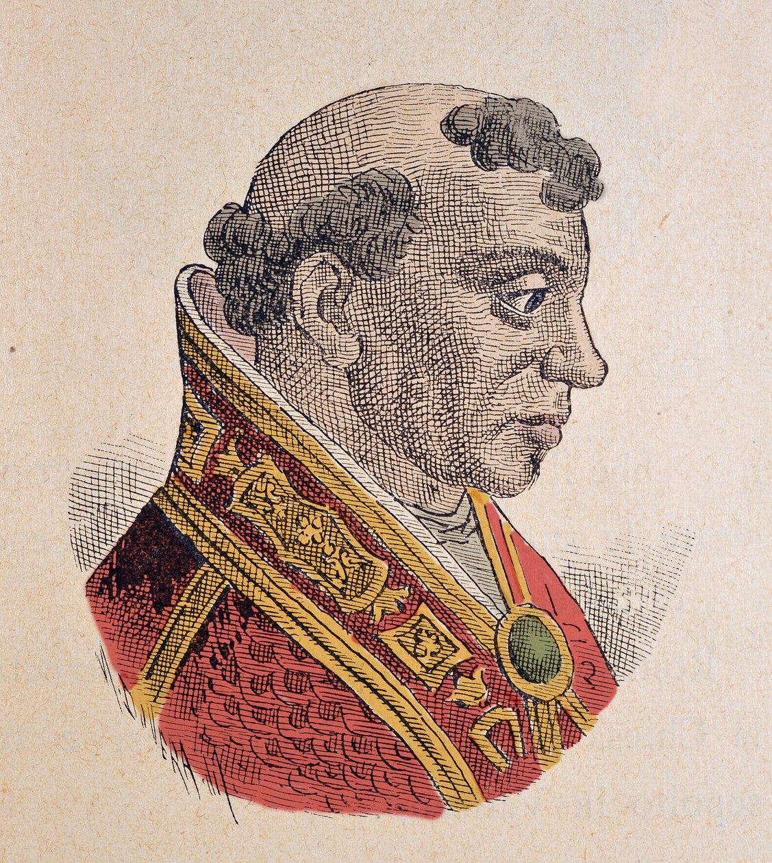 Portrett av paven Formose (Formoso, Formosus) (891-896) av Italian School