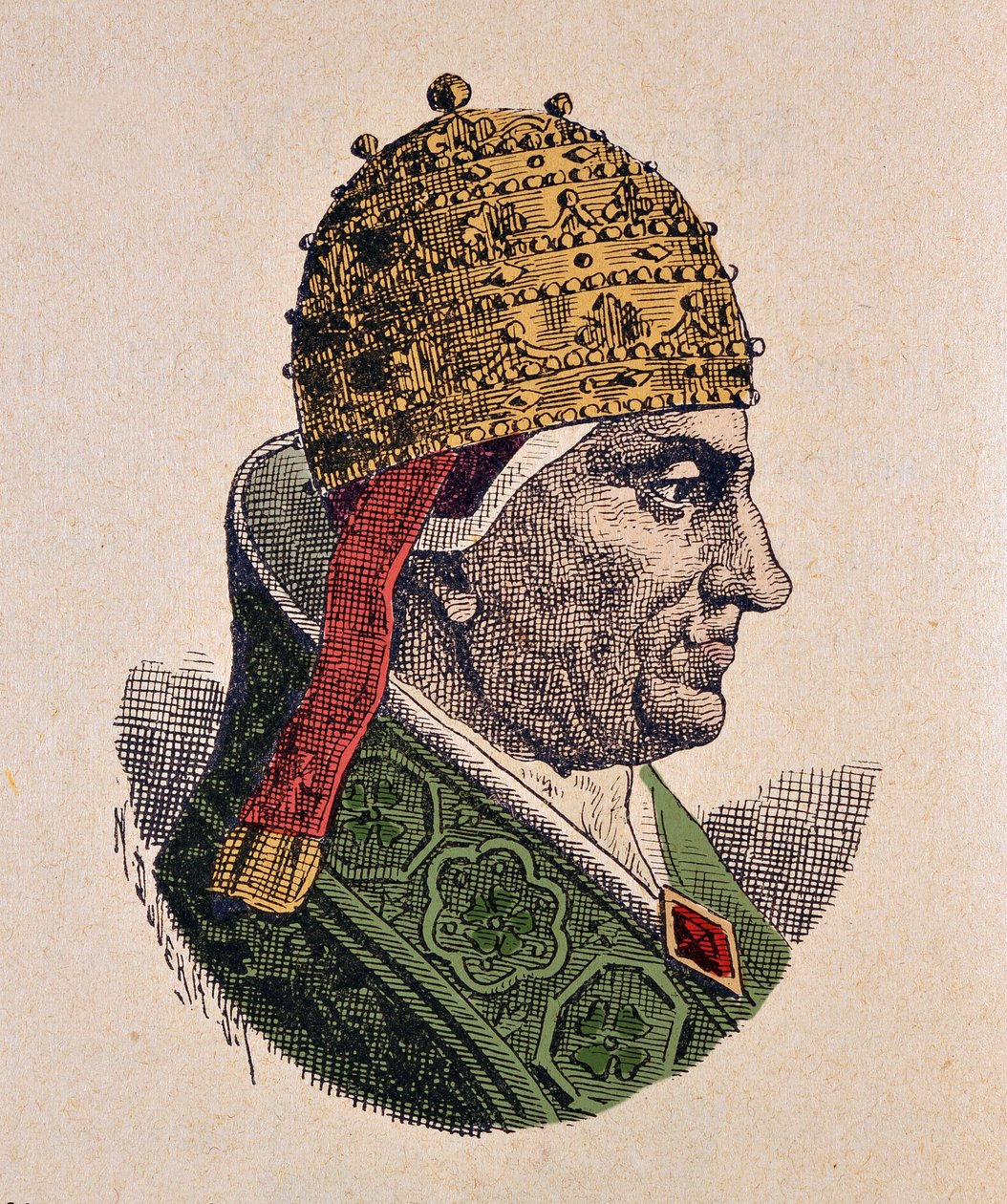 Portrett av paven Honorius IV (Onorio) (1285-1287) av Italian School