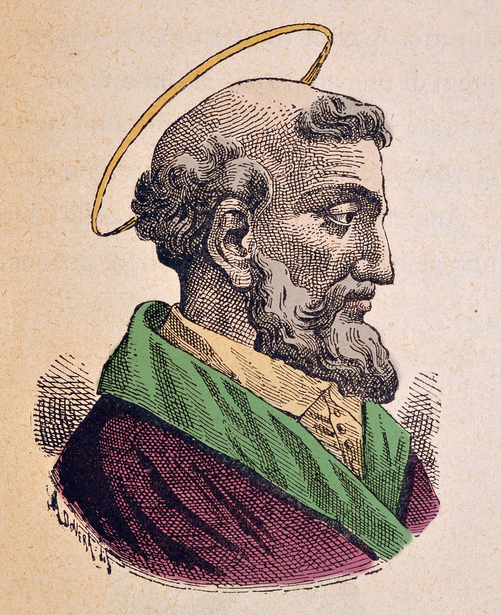 Portrett av paven Hygin (136/138-142) av Italian School