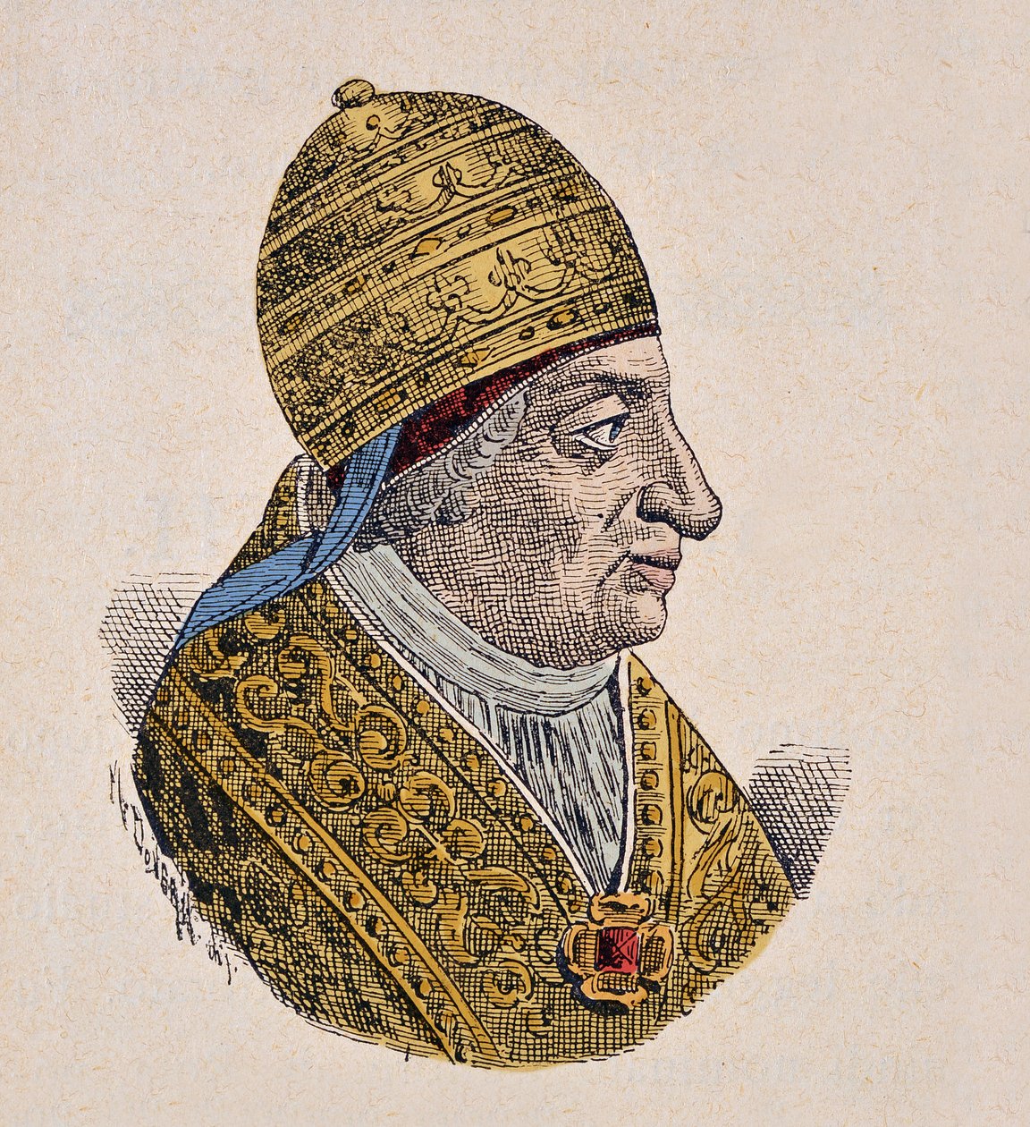 Portrett av paven Innocent VII av Italian School