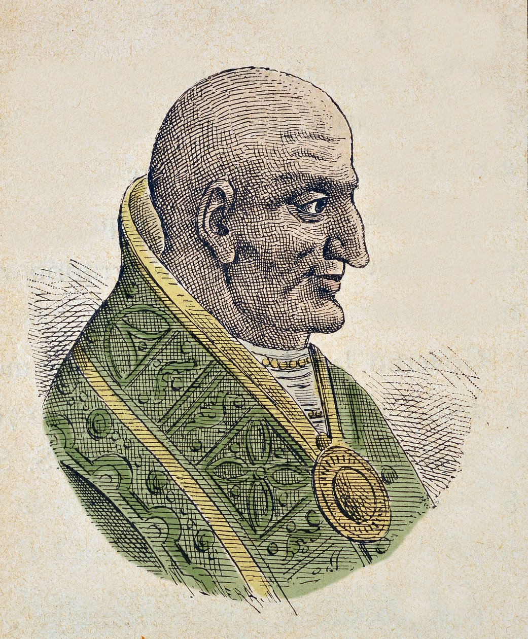 Portrett av pave Johannes VII (Giovanni eller Ioannes) (705-707) av Italian School