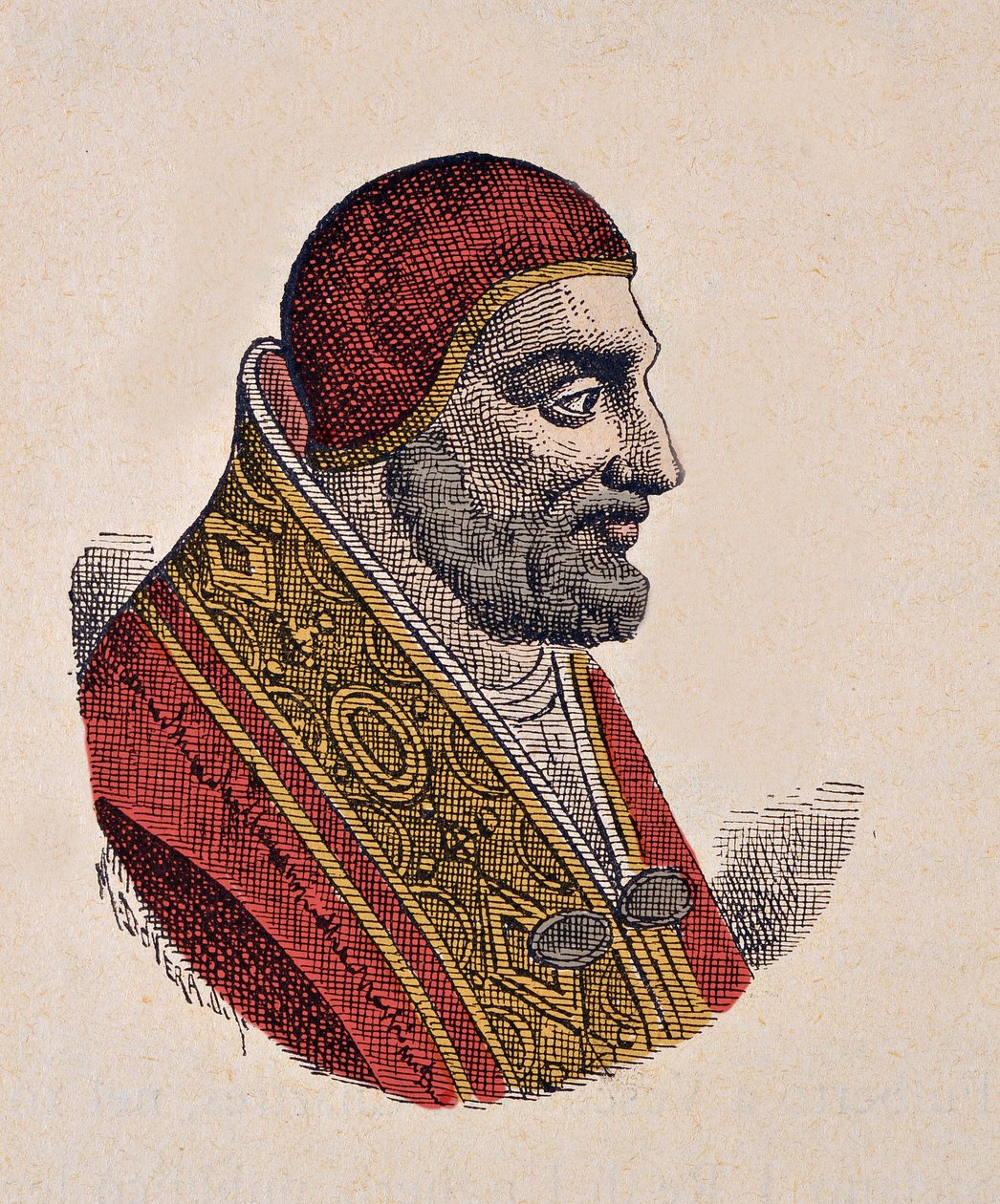 Portrett av pave Johannes XIX (Giovanni, Ioannes) (1024-1032) av Italian School