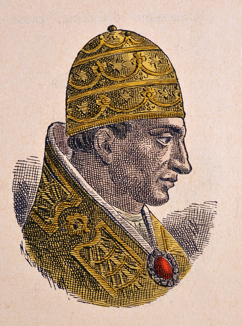 Portrett av pave Johannes X (Giovanni, Ioannes) (914-928) av Italian School