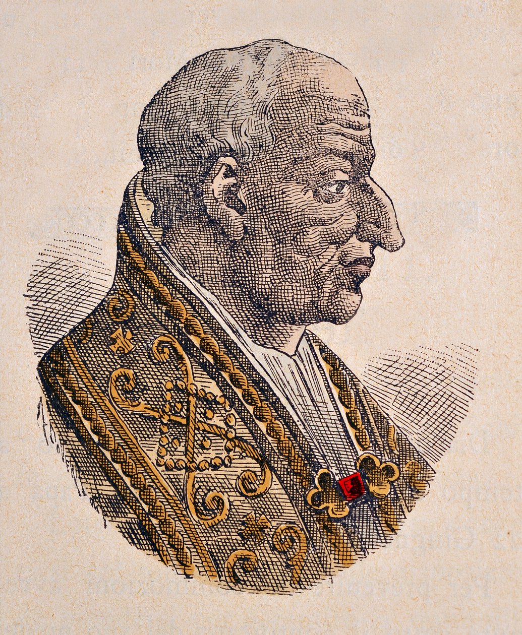 Portrett av paven Leon III (Leo eller leone) (795-816) av Italian School