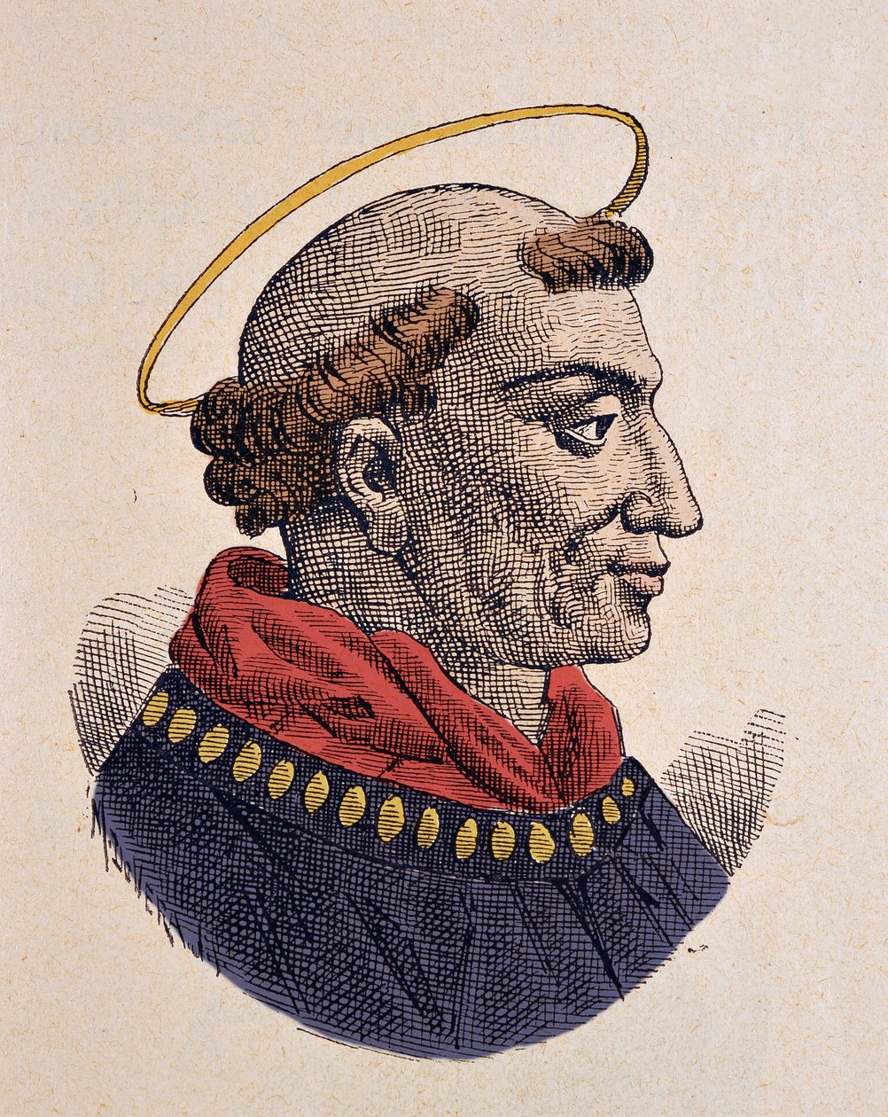 Portrett av paven Leon IV (Leo, Leone) (847-855) av Italian School