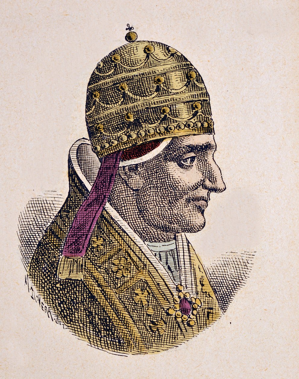 Portrett av paven Leon VII (Leo eller leone) (936-939) av Italian School