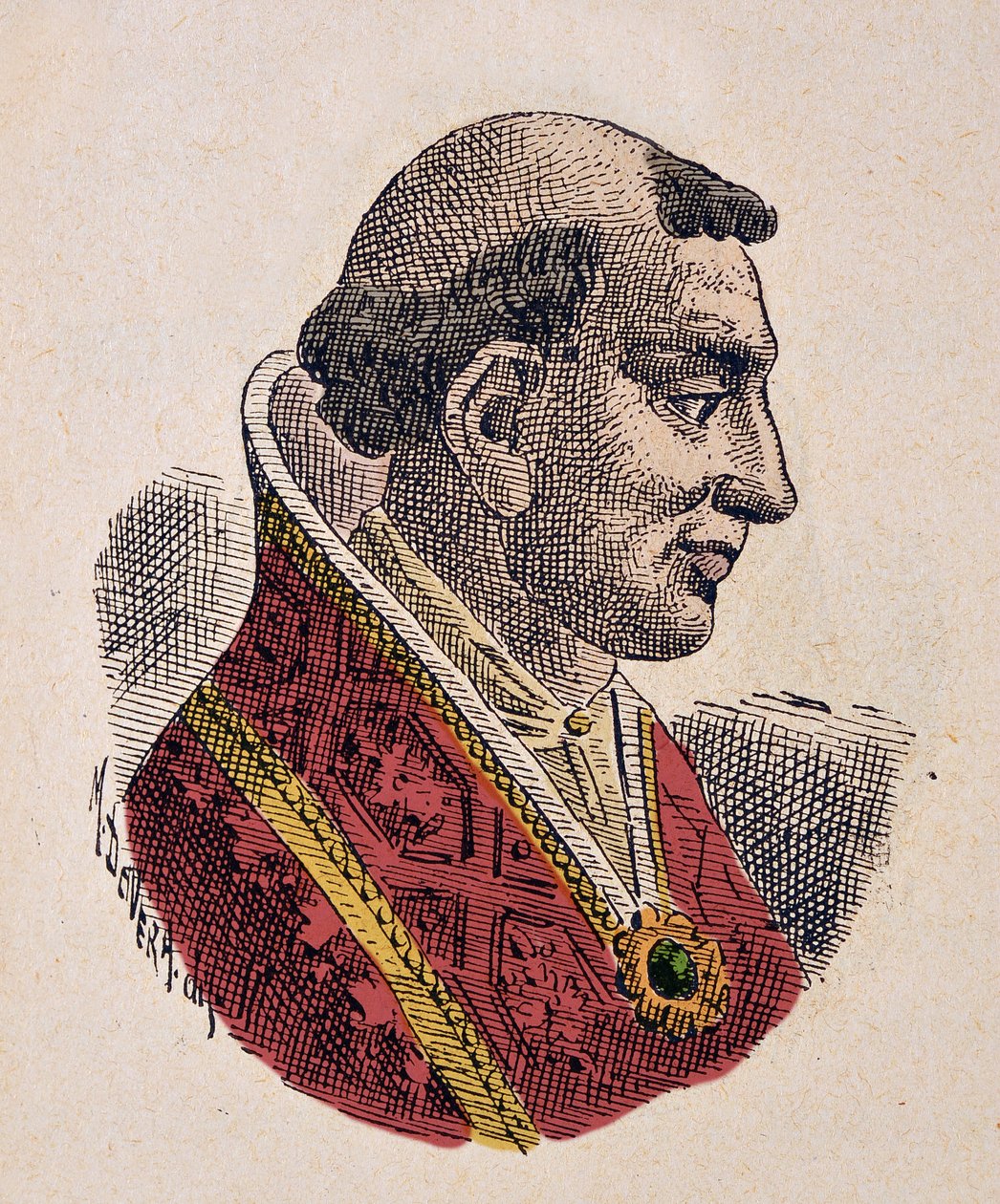 Portrett av pave Leon VI (Leo eller leone) (928-929) av Italian School
