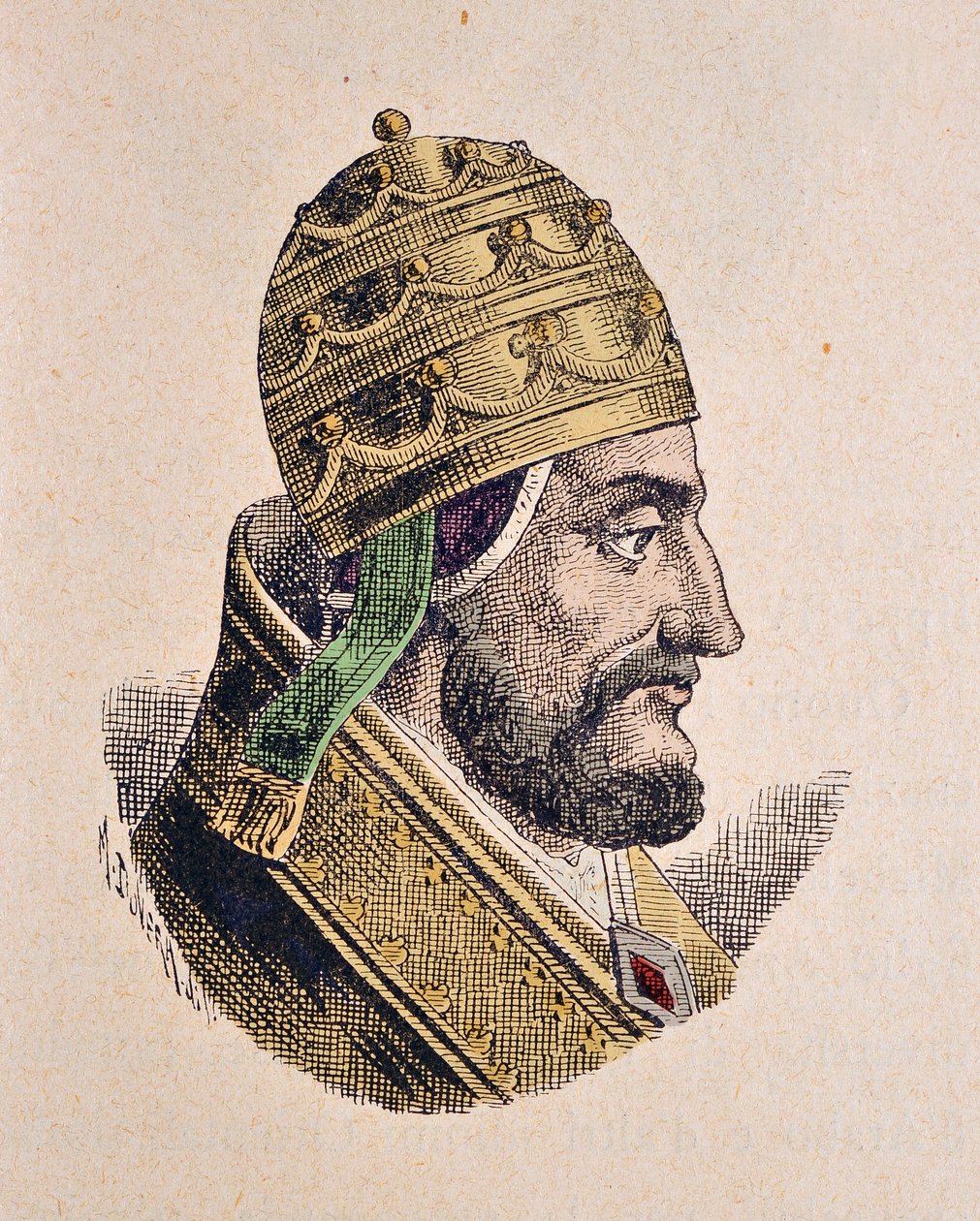 Portrett av paven Martin IV (Martinus IV eller Martino) (1281-1285) av Italian School