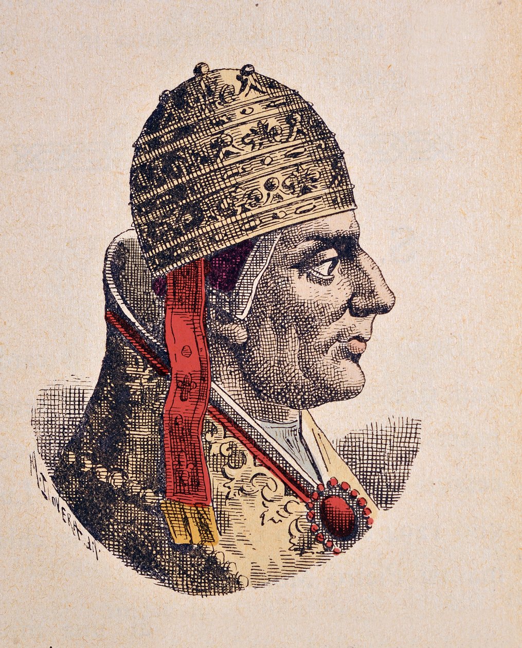 Portrett av paven Nicolas IV (Nicola, Nicholas eller Nicolo eller Niccolo eller Nicolaus) (1288-1292) av Italian School
