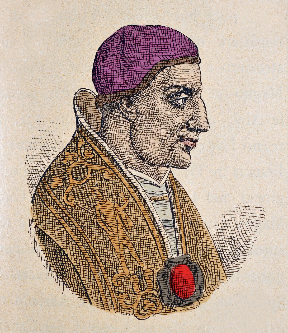 Portrett av paven Paul Ier (Paolo, Paulus) (757-767) av Italian School