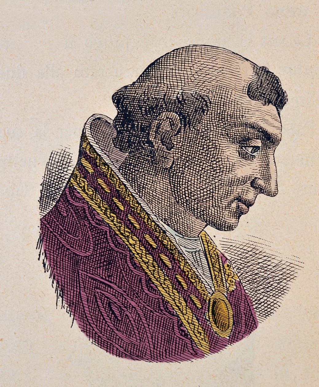 Portrett av paven Romain (Romano, Romanus) (897) av Italian School