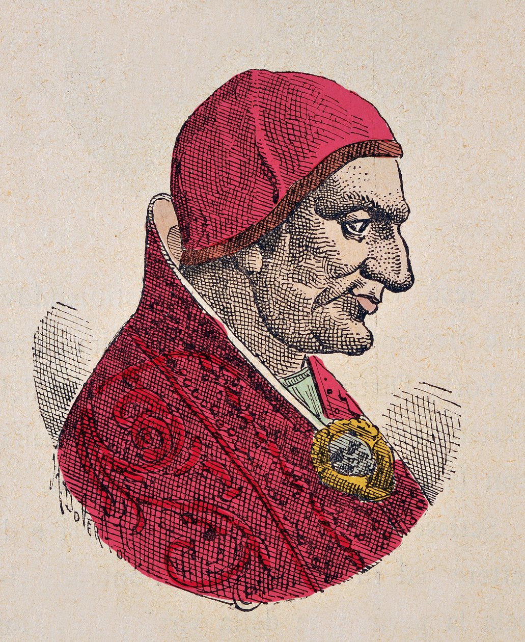 Portrett av paven Sabinian (604-606) av Italian School