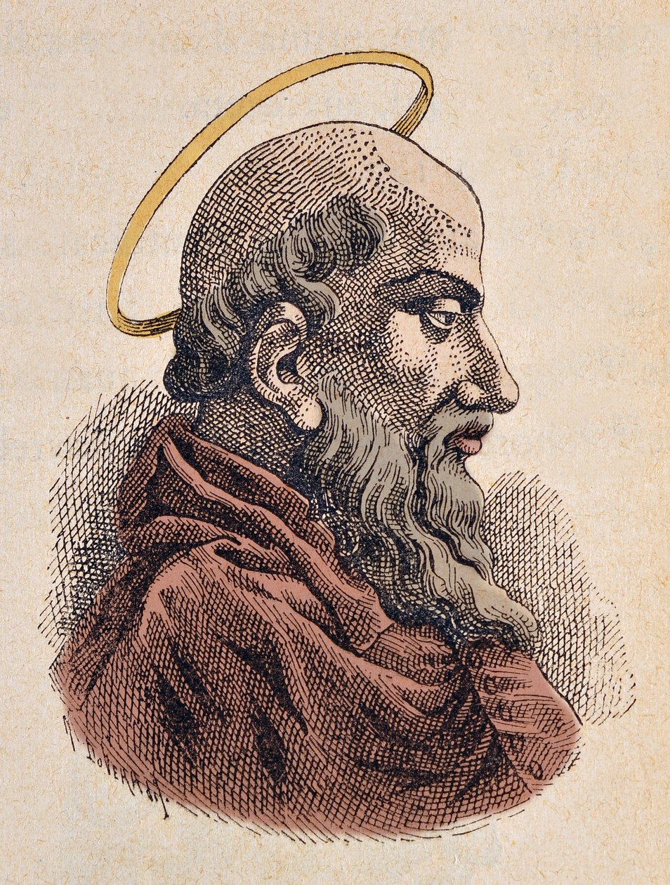 Portrett av paven Sixte Ier (Xyste eller sixtus eller sisto I) (115-125) av Italian School