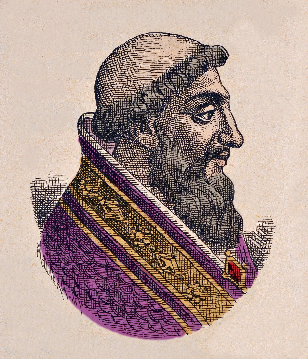 Portrett av paven Victor II (Vittore) (1055-1057) av Italian School