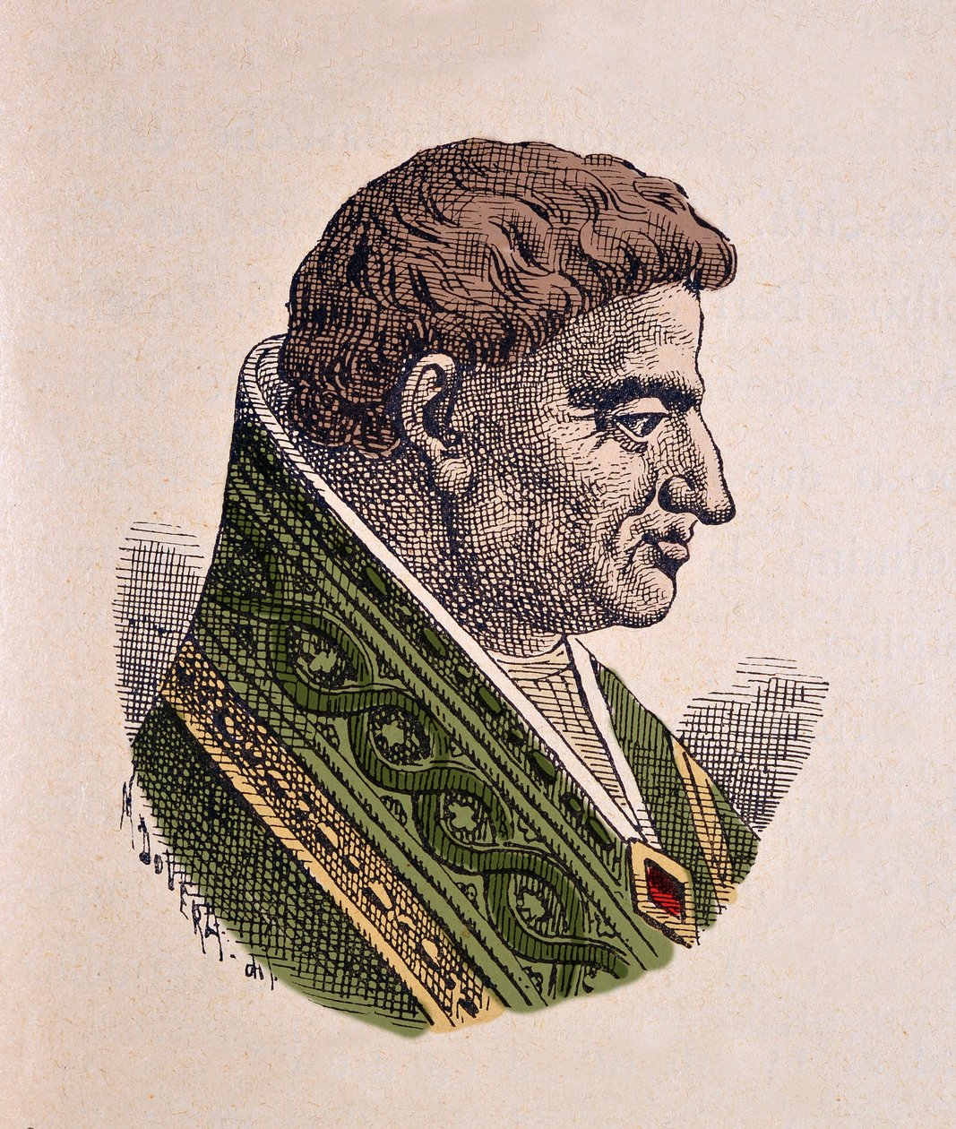 Portrett av paven Victor II (Vittore) (1086-1087) av Italian School