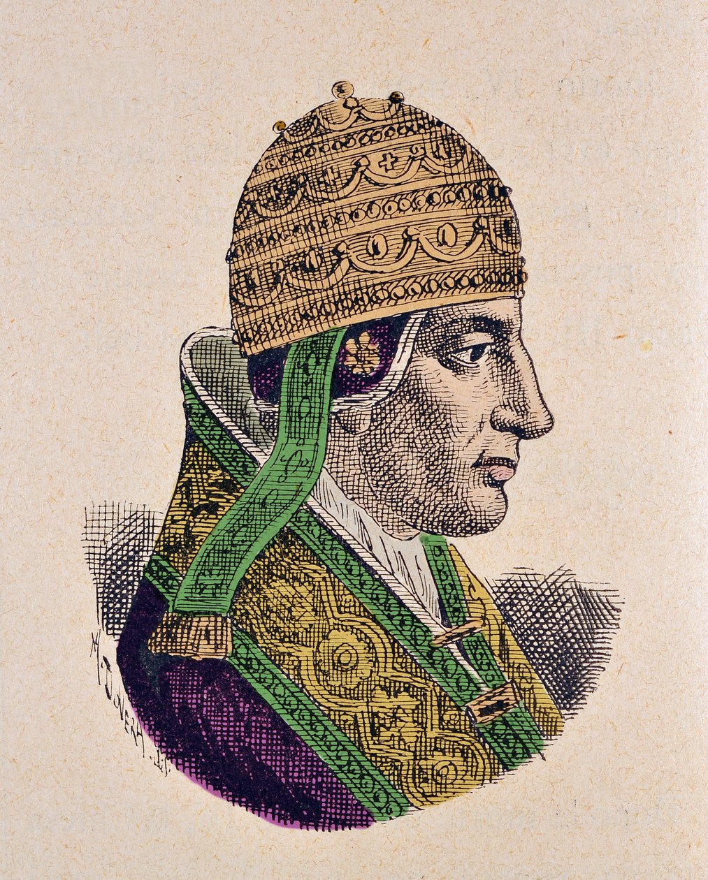 Portrett av pave St. Celestine V (1294) av Italian School