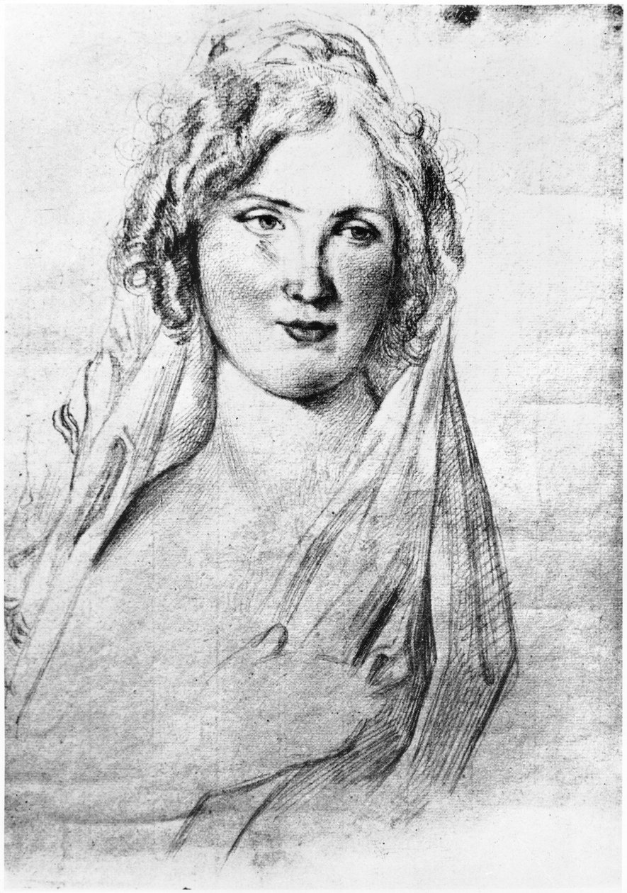 Portrett antatt av Angela Pietragrua, grevinne Simonetta, elskerinne til den franske forfatteren Stendhal, mens han var i Italia, mellom september 1811 og 1815 av Italian School