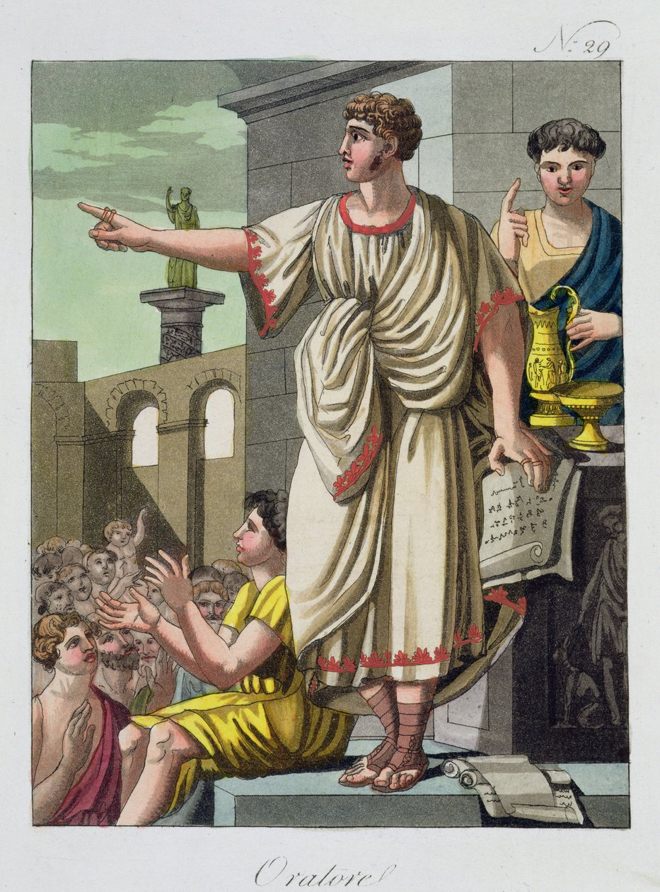 Roman Orator, fra LAntica Roma, 1825 av Italian School