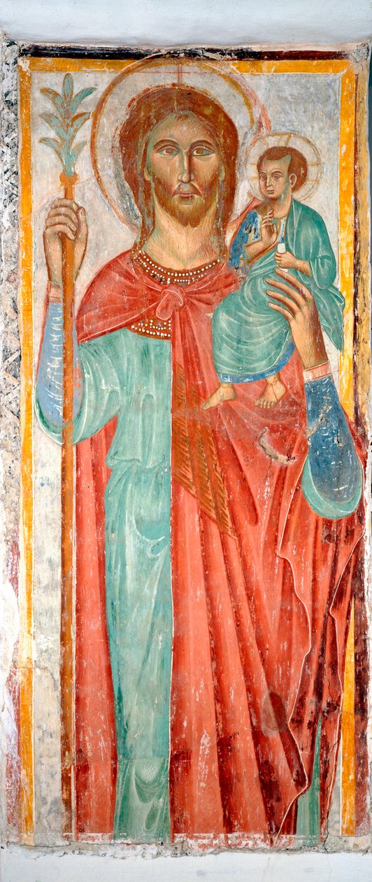 Saint Christopher Anonymous freske Varazze fra 1300-tallet, kapell på slottet Invrea, Italia av Italian School