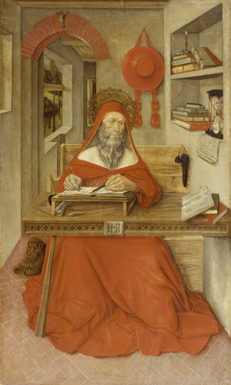 Saint Hieronymus i hans studie av Italian School