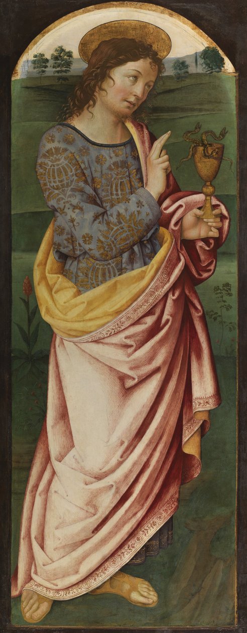Evangelisten Johannes, ca. 1470-90 (tempera på panel) av Italian School