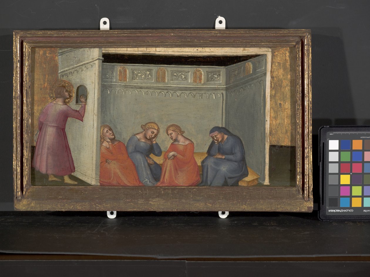 Scene fra The Legend of St. Nicholas (tempera og gull på tre) av Italian School