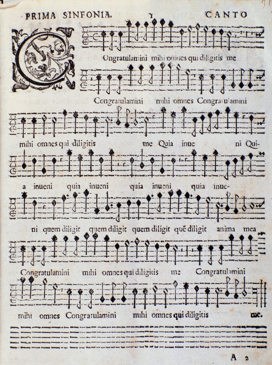 Noter til Concerto 5 in French Songs av Adriano Banchieri av Italian School