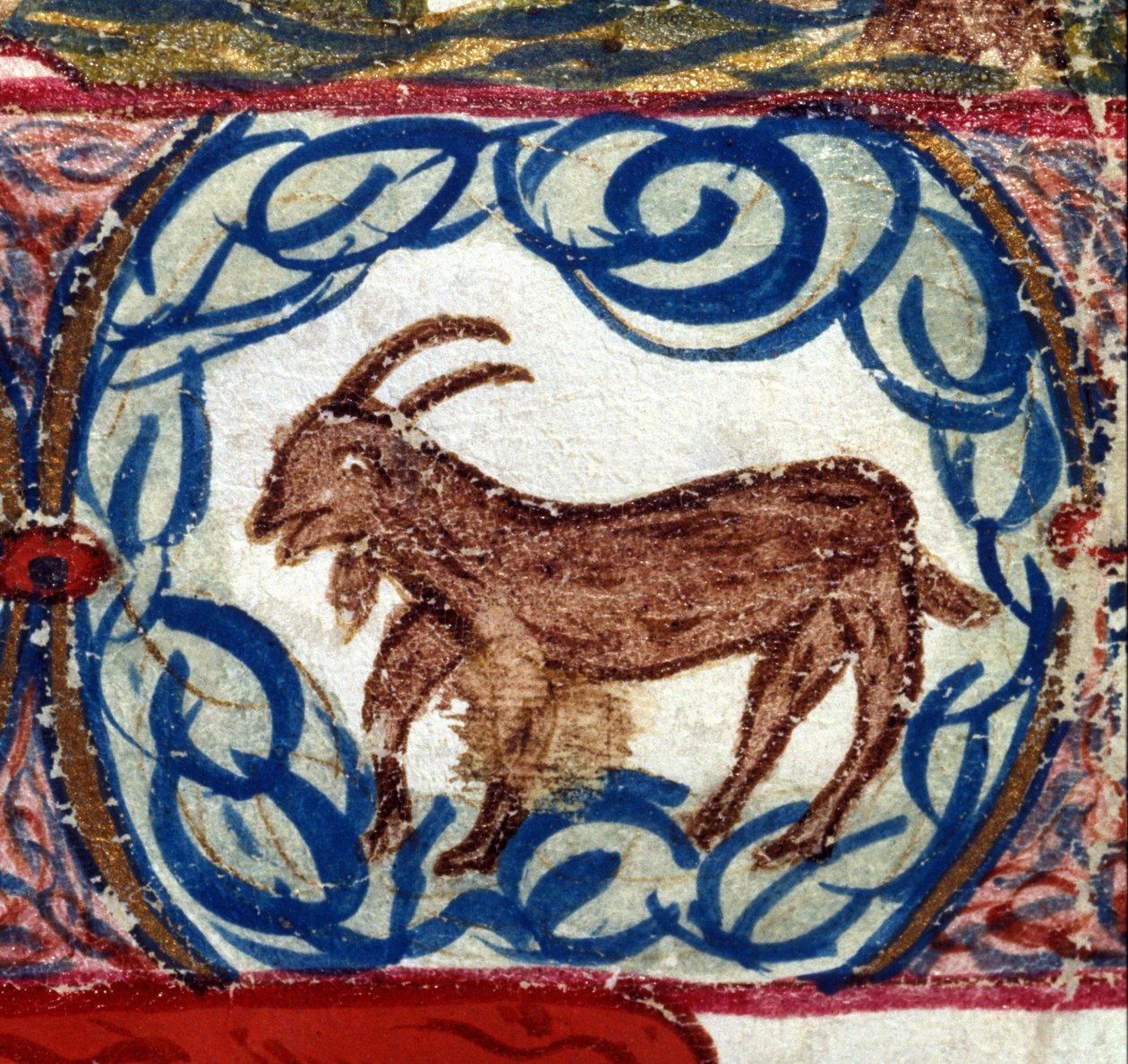 Tegn på steinbukken. Italiensk horoskop fra midten av 1400-tallet. av Italian School