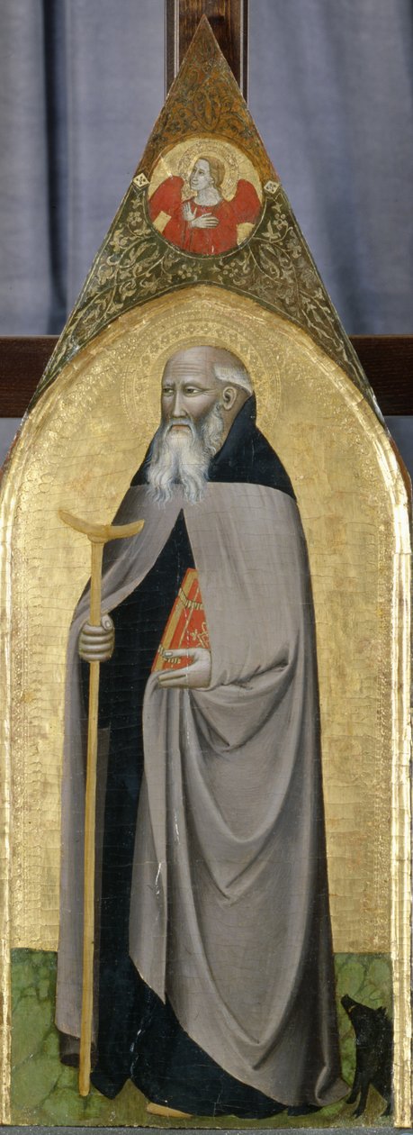 St. Anthony the Abbed, ca. 1360 (tempera på poppeltre) av Italian School