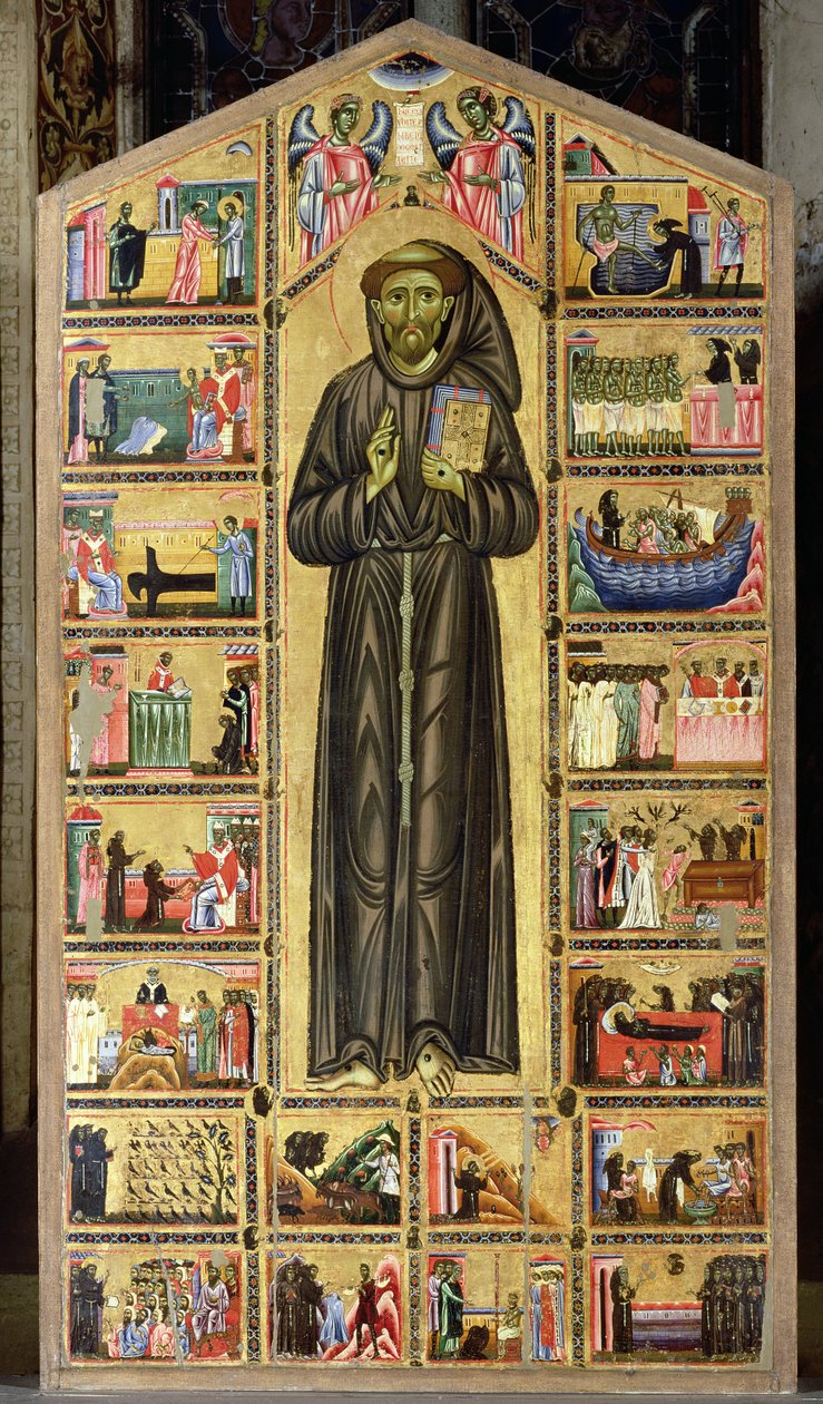 St. Frans og scener fra hans liv, Bardi Chapel (tempera på panel) av Italian School