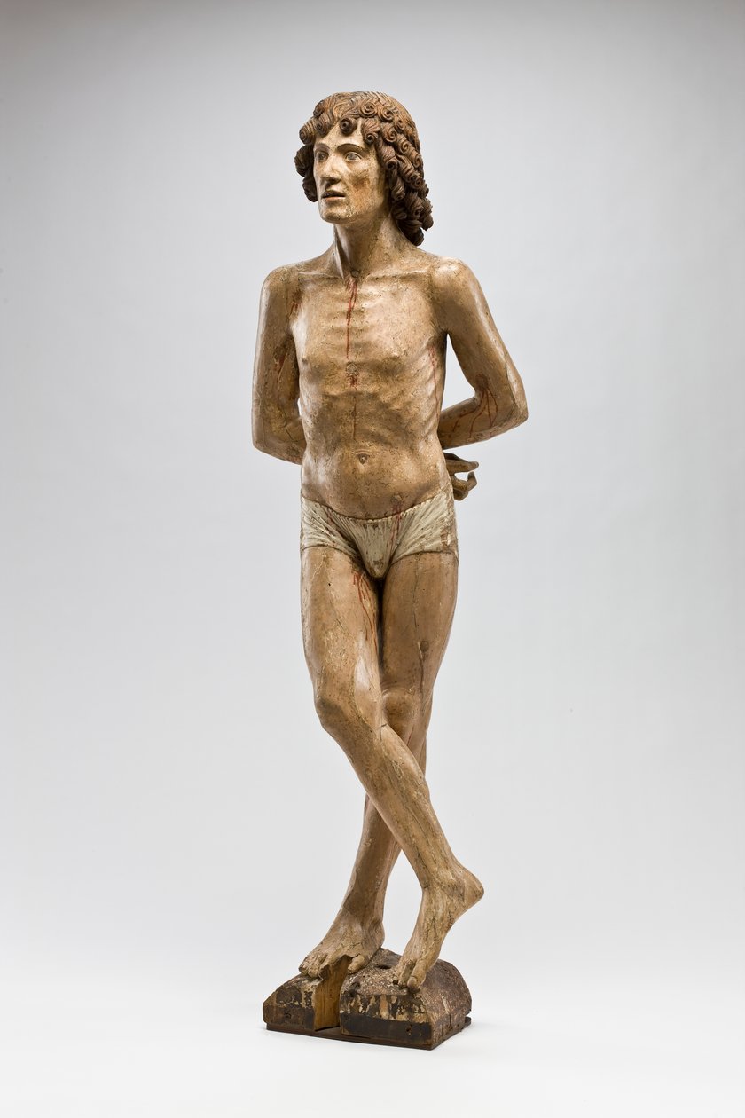 St. Sebastian, ca. 1500 (polykromt tre) av Italian School