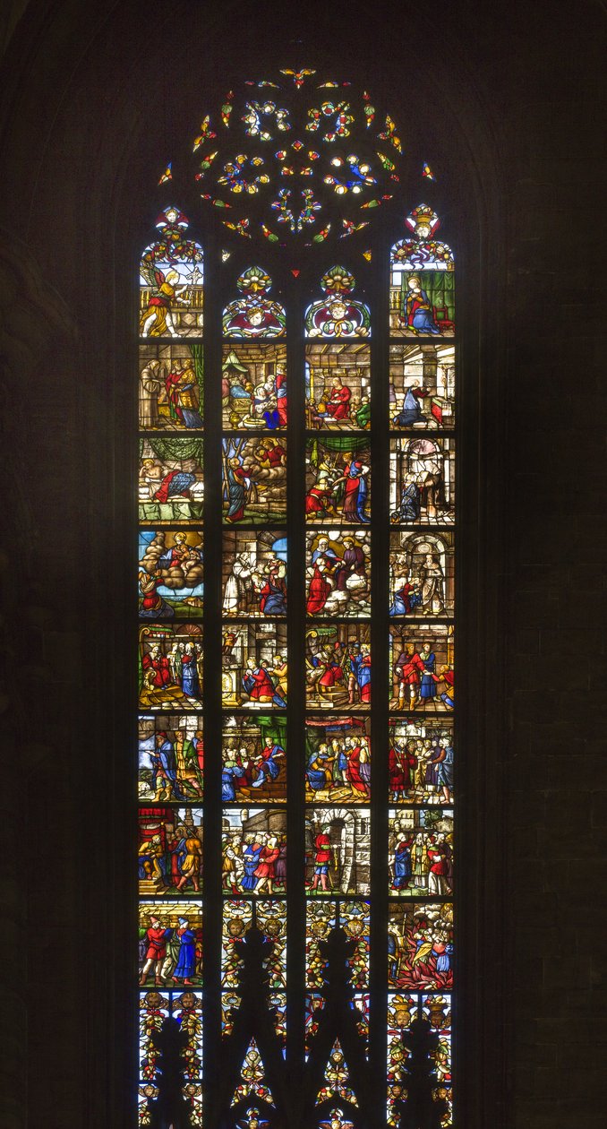 Historier om Saint Catherine of Alexandria (farget glass) av Italian School