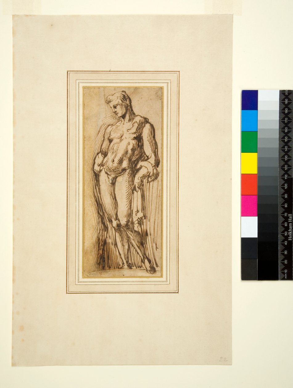 Studie av en antikk statue av Italian School