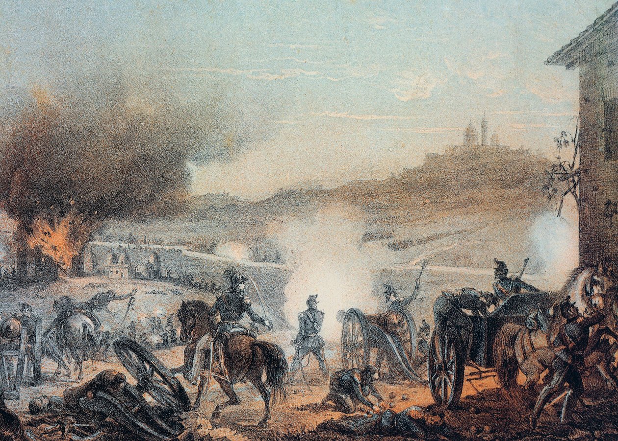 The Battle of Castelfidardo (Battle of the Expedition of the Thousand) 18 September 1860 - Risorgimento (Italian unification) (1859-1924): the Battle of Castelfidardo 18 September 1860 - Pontifical troops defeated by Piemontese troops av Italian School