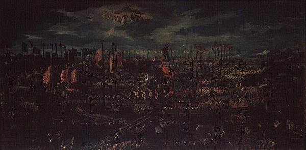 Slaget ved Lepanto, 7. oktober 1571 av Italian School