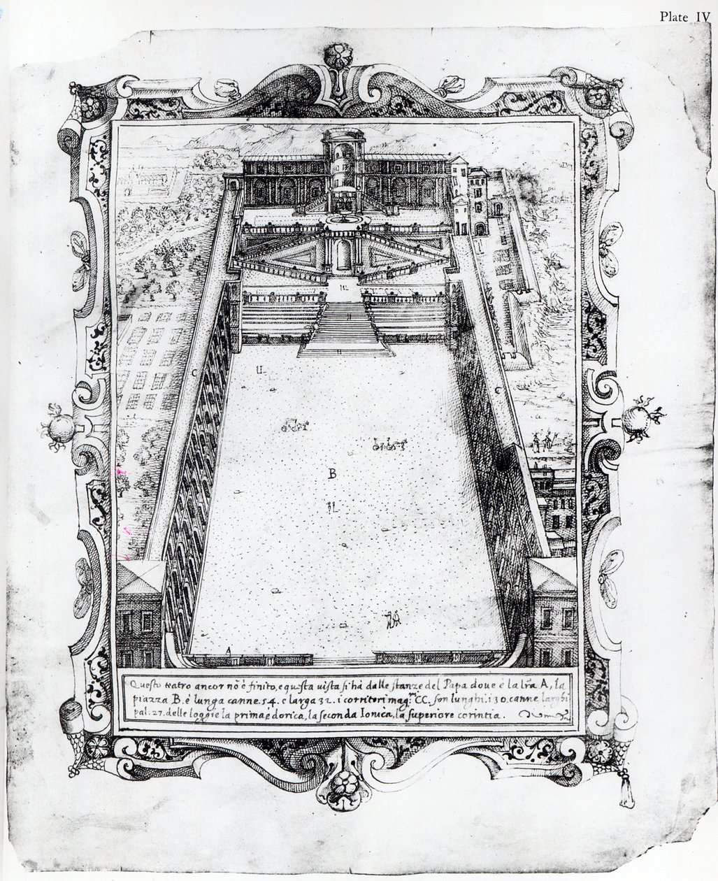 Belvedere-domstolen i Vatikanets Roma, 1581 av Italian School