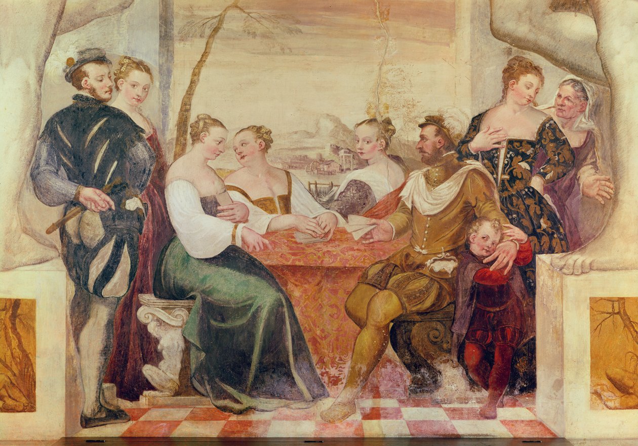 Kortspillet, 1570 av Italian School