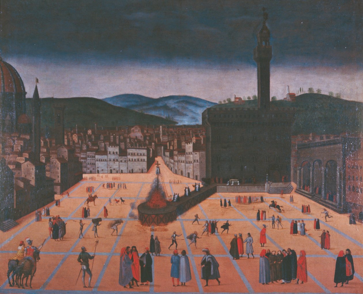 Henrettelsen av Girolamo Savonarola av Italian School