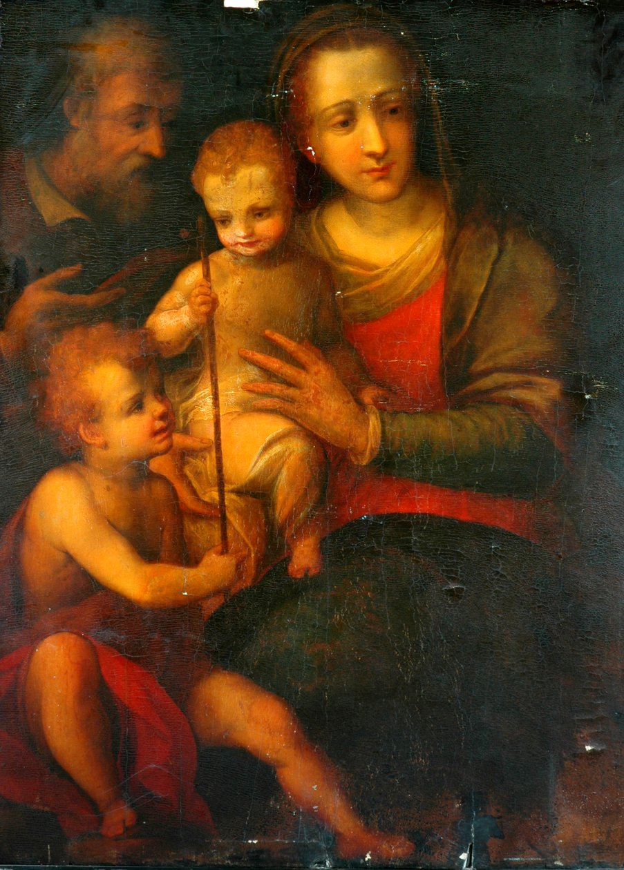 Den hellige familie og Johannes, 1501 av Italian School