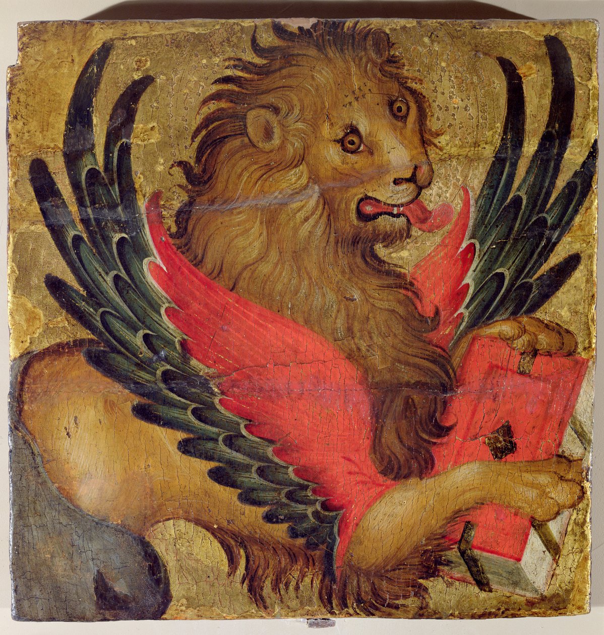 The Lion of St. Mark (olje på panel) av Italian School