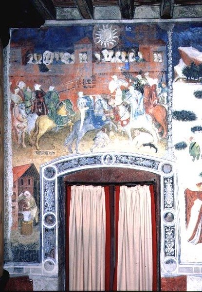 Februar måned, ca. 1400 (fresco) av Italian School