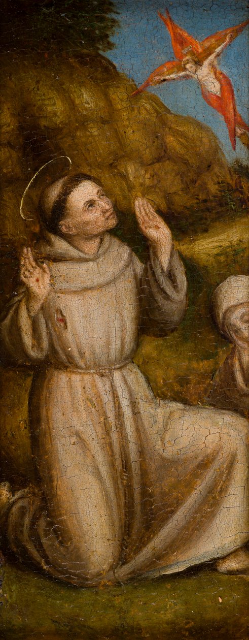 Stigmatiseringen av de hellige Frans og Hieronymus, ca. 1480 (olje på panel) av Italian School