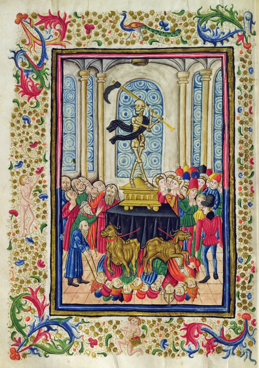 The Triumphs: The Triumph of Death (akvarell på papir) av Italian School
